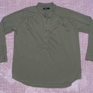 Michael Lauren REVOLVE Green Henley Pullover Blouse